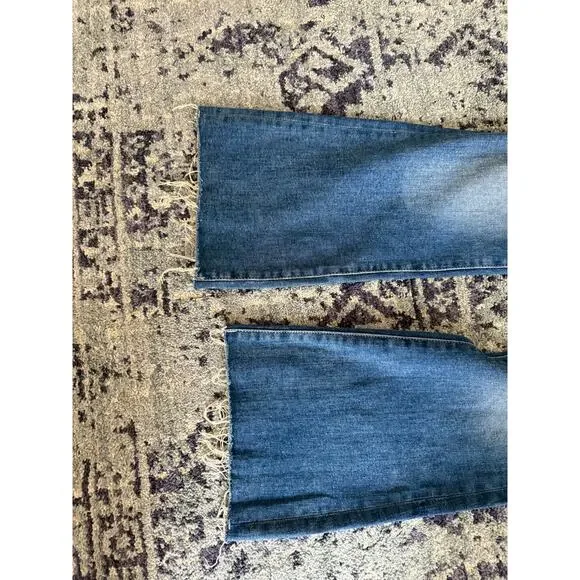 DL1961 Women’s Bridget Boot Cut High Rise Frayed Ankle Sz 28 Instasculpt Crop - Picture 8 of 12